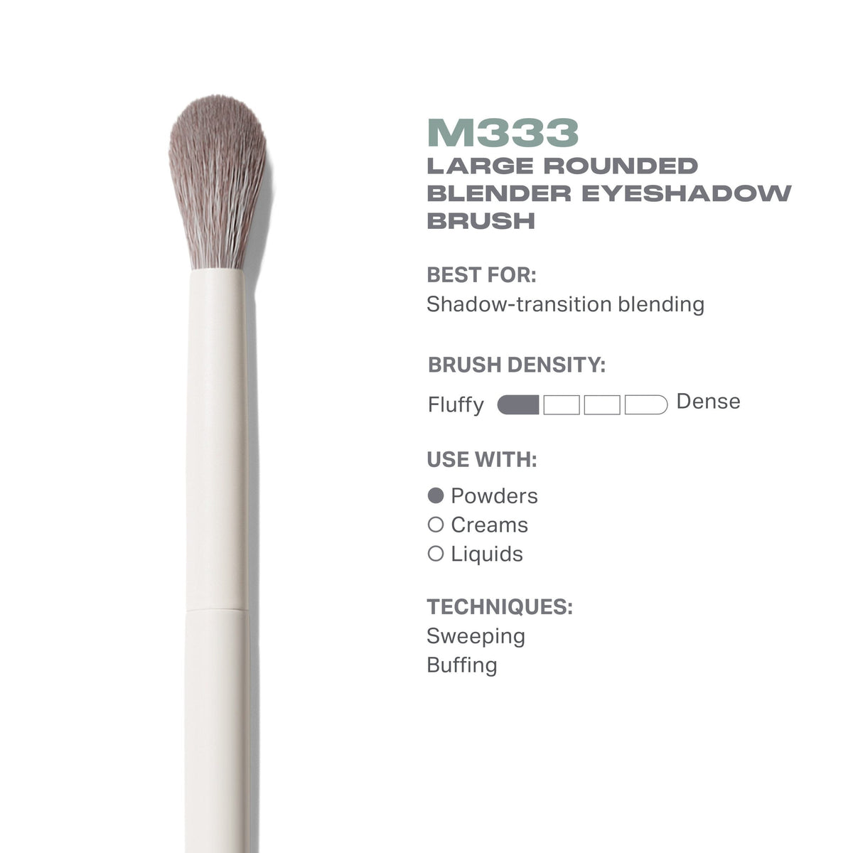 Morphe M333 Large Rounded Blender Eyeshadow Brush