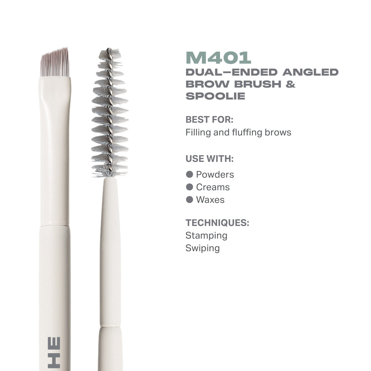 Morphe M401 Dual-Ended Angled Brow Brush & Spoolie
