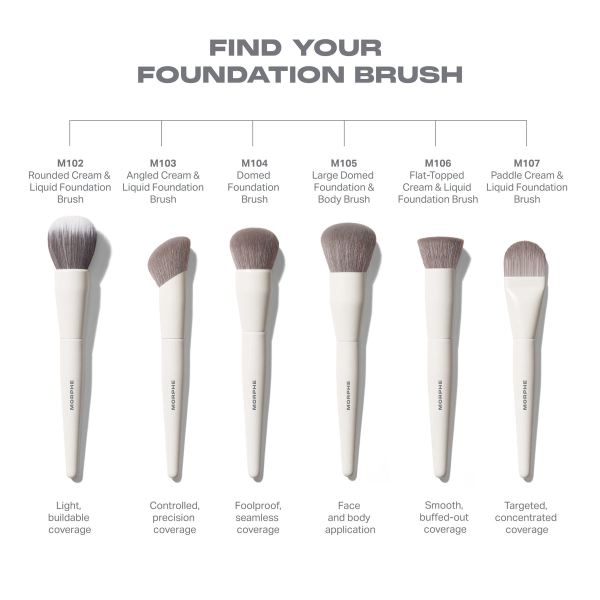 Morphe M102 Rounded Cream & Liquid Foundation Brush