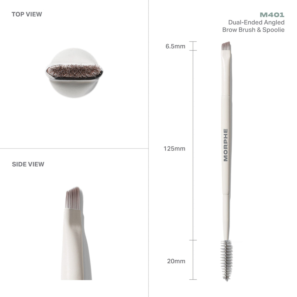 Morphe M401 Dual-Ended Angled Brow Brush & Spoolie