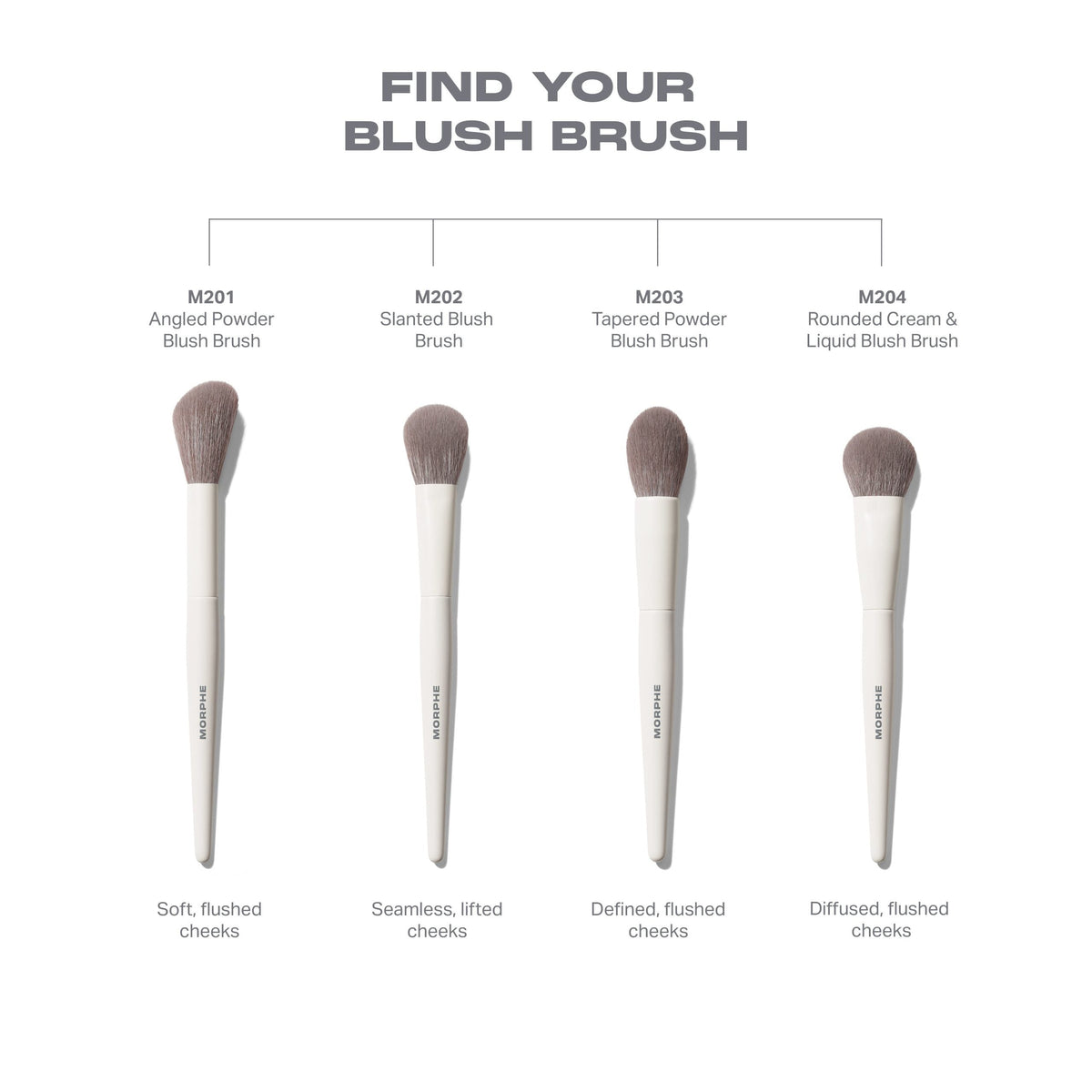 Morphe M204 Rounded Cream & Liquid Blush Brush