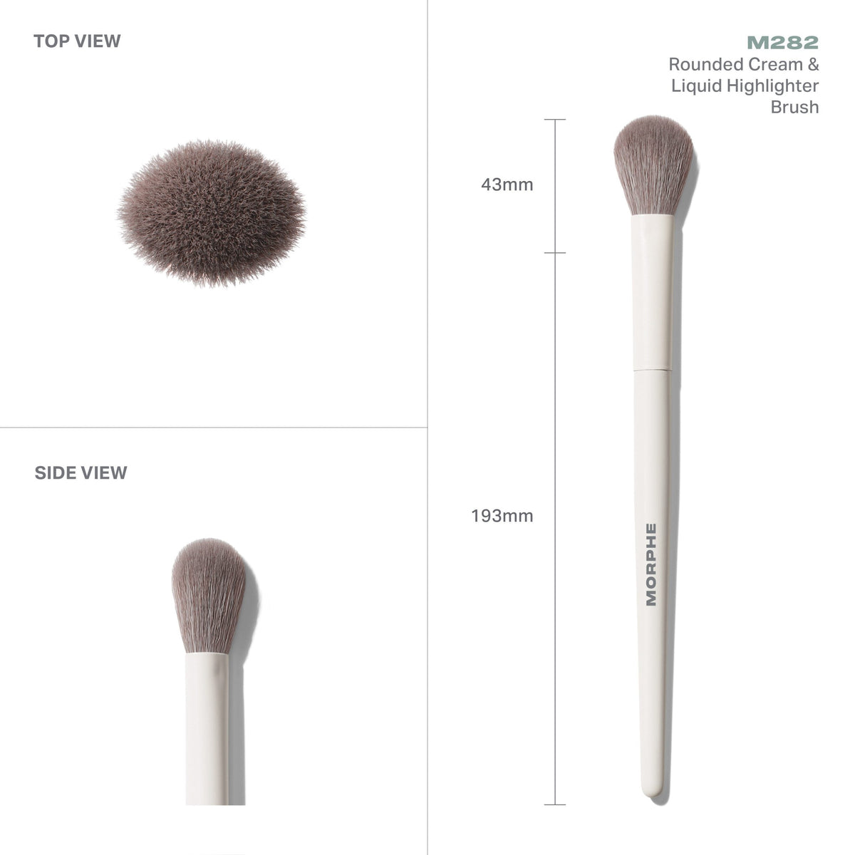 Morphe M282 Rounded Cream & Liquid Highlight Brush